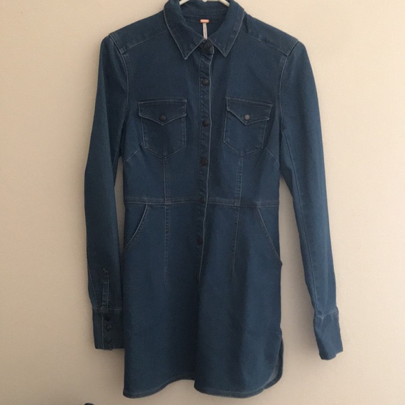 Free People Dynamite Denim Minidress - Picture 5 of 5